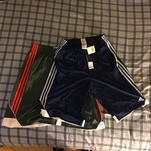 2 Pairs Of Size Medium Adidas Basketball Shorts